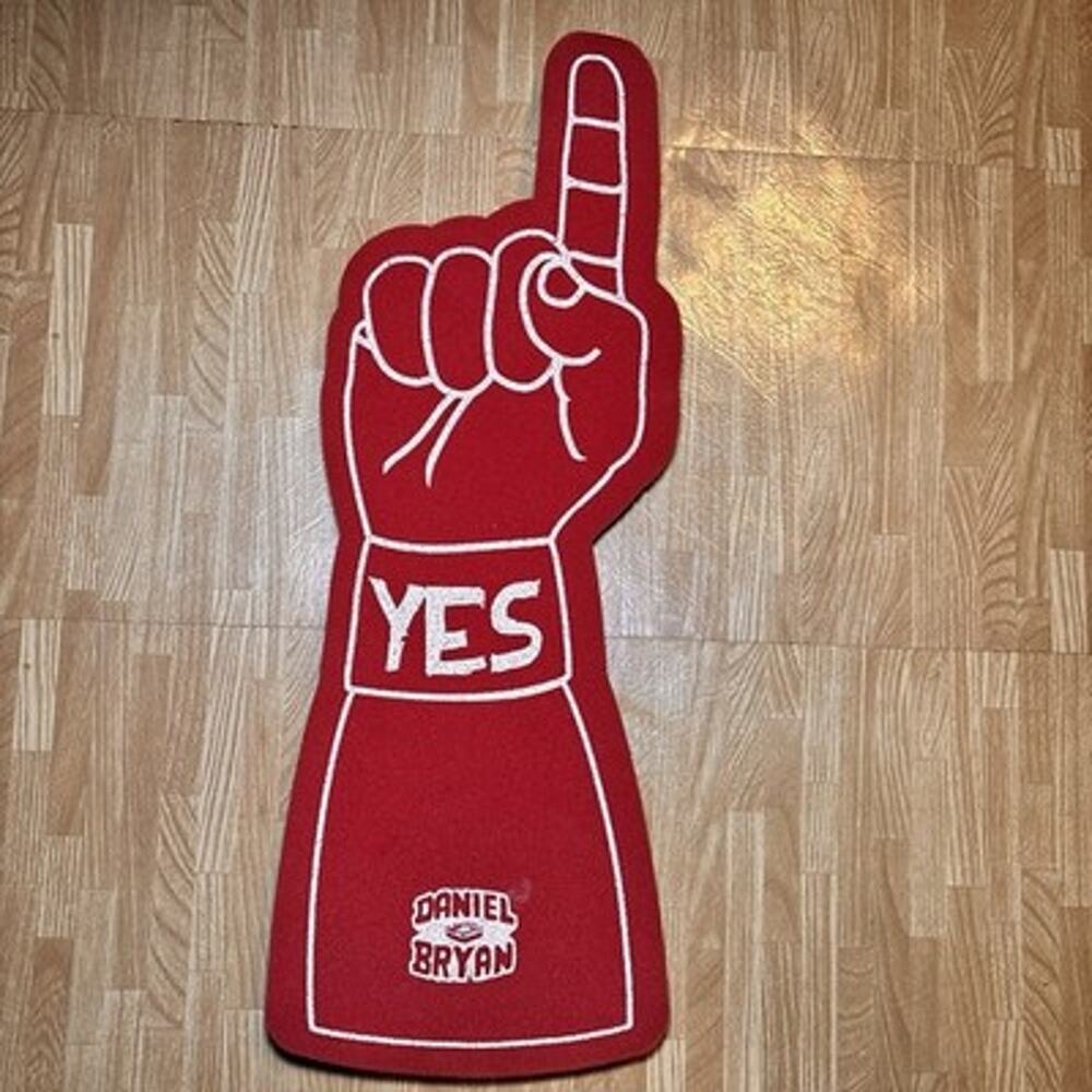WWE Daniel Bryan YES Foam Finger Red Wrestling Fan Hand 2014 Double Sided